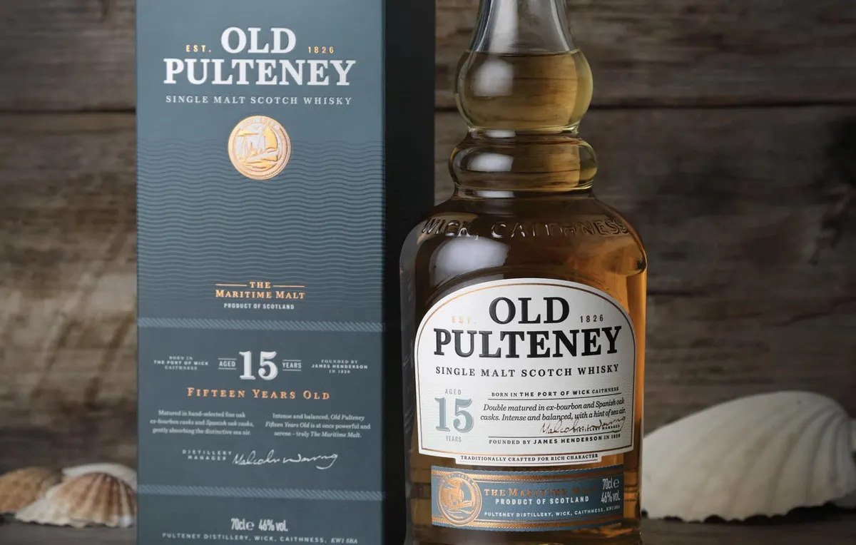 Botella de Old Pulteney 15 años